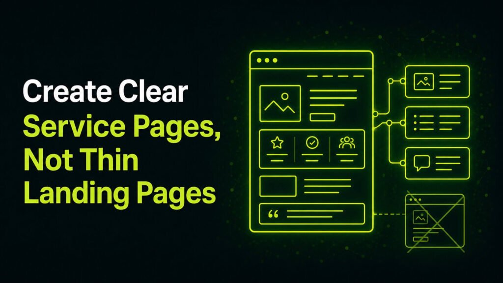 Create Clear Service Pages, Not Thin Landing Pages