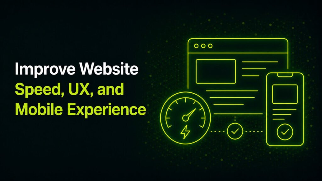 Improve website speed UX, and mobile experience